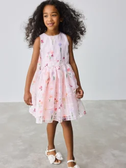Baker by Ted Baker Floral Burnout Cross Back Dress