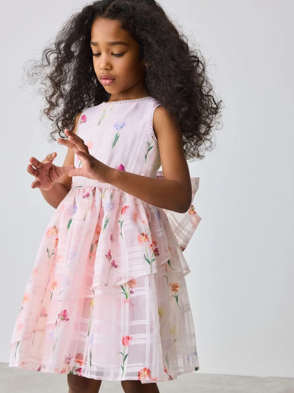 Baker by Ted Baker Floral Burnout Cross Back Dress