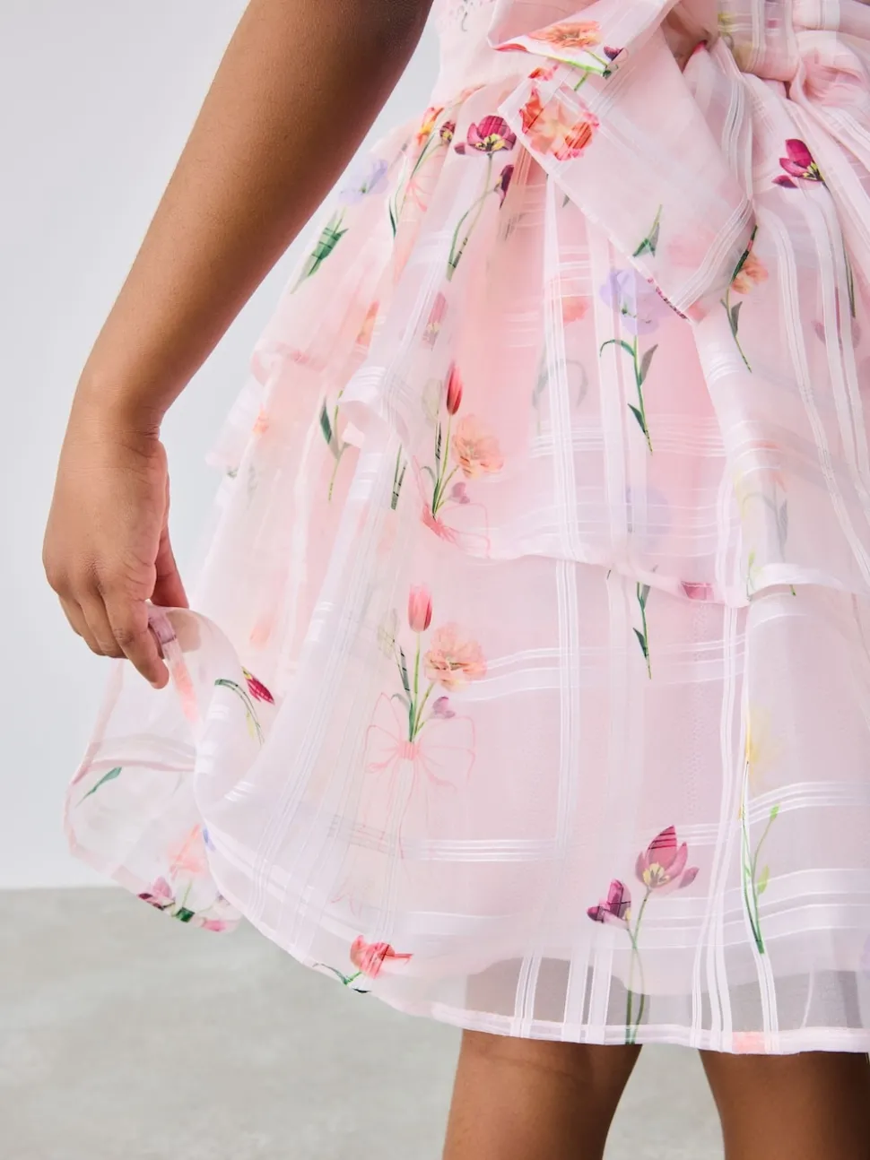 Baker by Ted Baker Floral Burnout Cross Back Dress