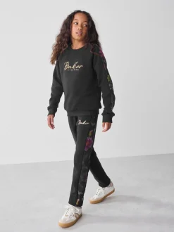 Baker by Ted Baker Floral Print Organza Sweatshirt & Joggers Set 2 Piece