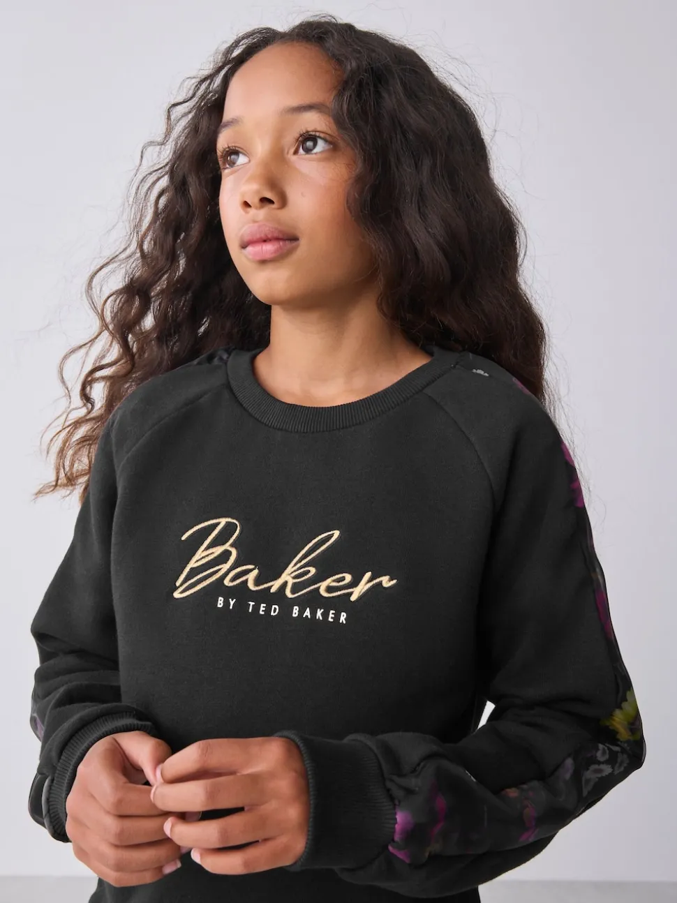 Baker by Ted Baker Floral Print Organza Sweatshirt & Joggers Set 2 Piece