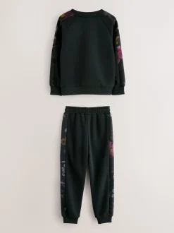 Baker by Ted Baker Floral Print Organza Sweatshirt & Joggers Set 2 Piece