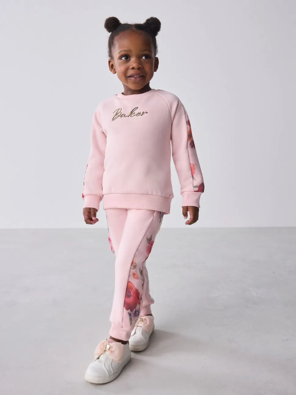 Baker by Ted Baker Floral Print Organza Sweatshirt & Joggers Set 2 Piece