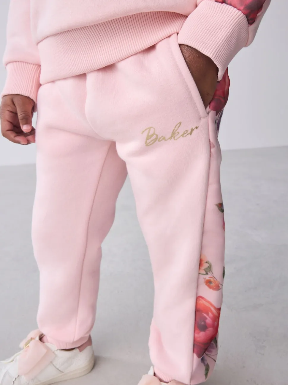 Baker by Ted Baker Floral Print Organza Sweatshirt & Joggers Set 2 Piece