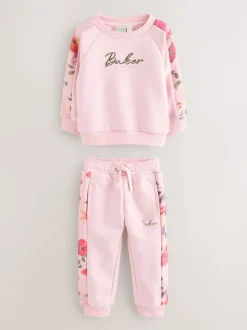 Baker by Ted Baker Floral Print Organza Sweatshirt & Joggers Set 2 Piece
