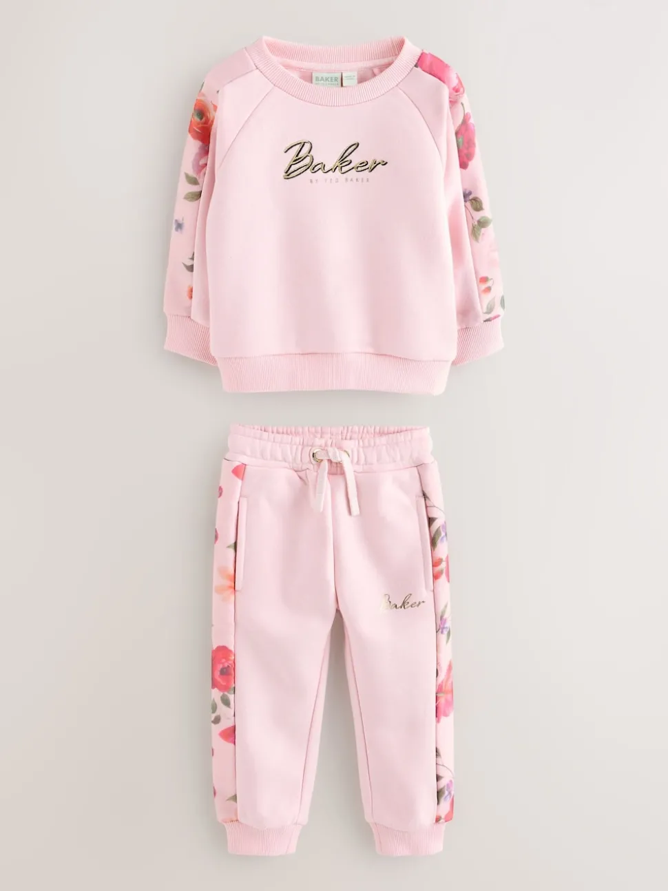 Baker by Ted Baker Floral Print Organza Sweatshirt & Joggers Set 2 Piece