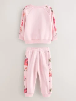 Baker by Ted Baker Floral Print Organza Sweatshirt & Joggers Set 2 Piece