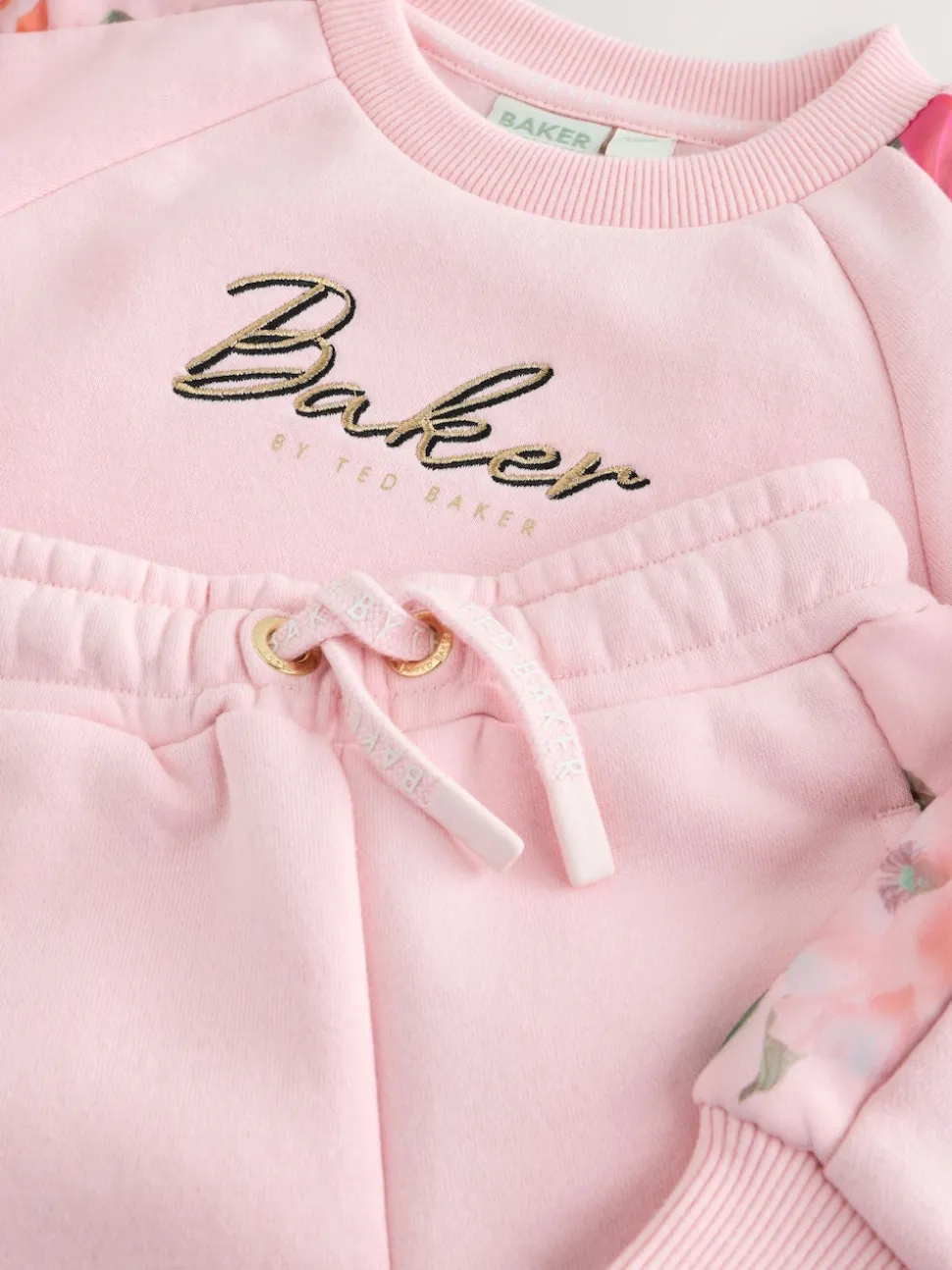 Baker by Ted Baker Floral Print Organza Sweatshirt & Joggers Set 2 Piece
