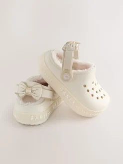Baker by Ted Baker Girls Borg Lined Clog Slippers