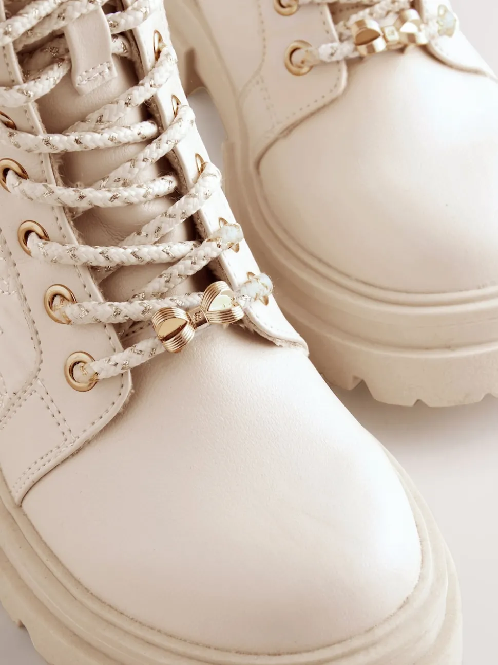 Baker by Ted Baker Girls Embossed Lace-Up Chunky Boots