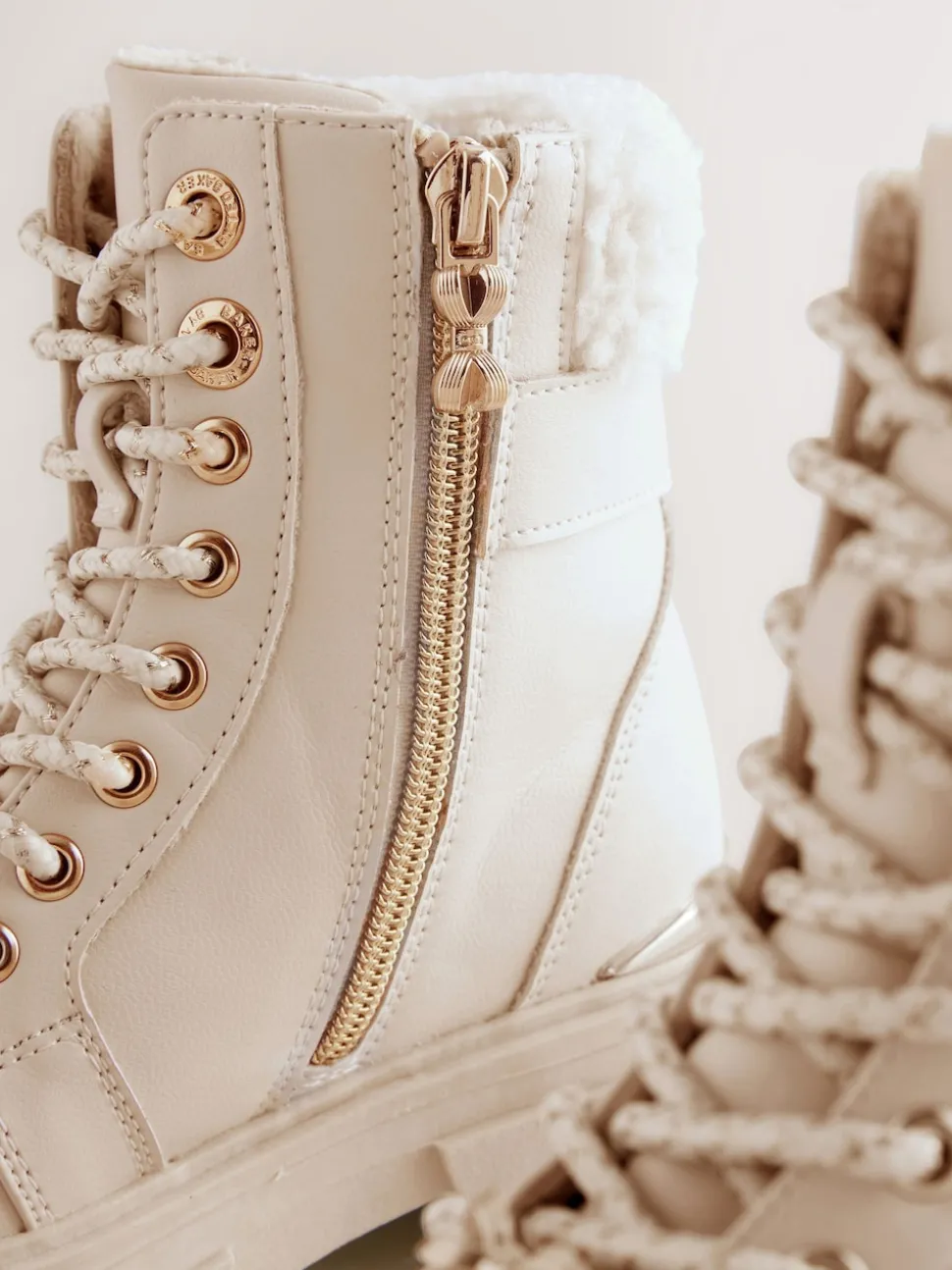 Baker by Ted Baker Girls Embossed Lace-Up Chunky Boots
