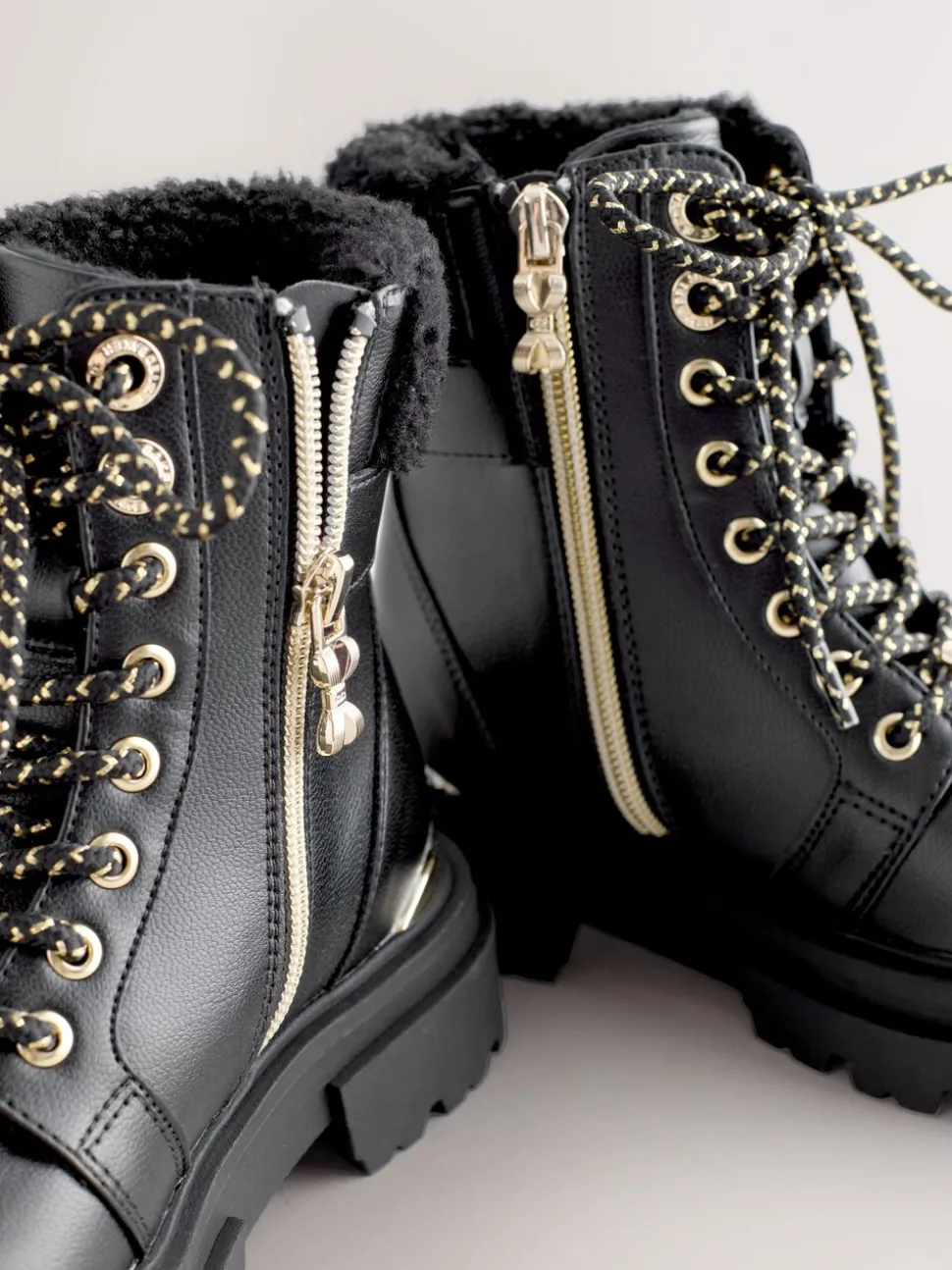 Baker by Ted Baker Girls Embossed Lace-Up Chunky Boots