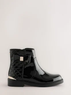 Baker by Ted Baker Girls Patent Chelsea Black Boots