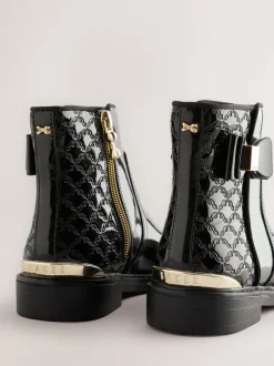 Baker by Ted Baker Girls Patent Chelsea Black Boots