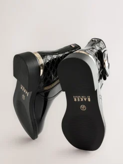 Baker by Ted Baker Girls Patent Chelsea Black Boots