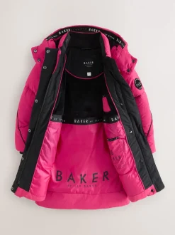 Baker by Ted Baker Girls Shower Resistant Longline Padded Coat