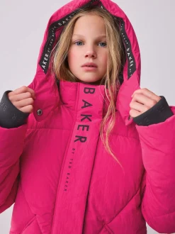 Baker by Ted Baker Girls Shower Resistant Longline Padded Coat