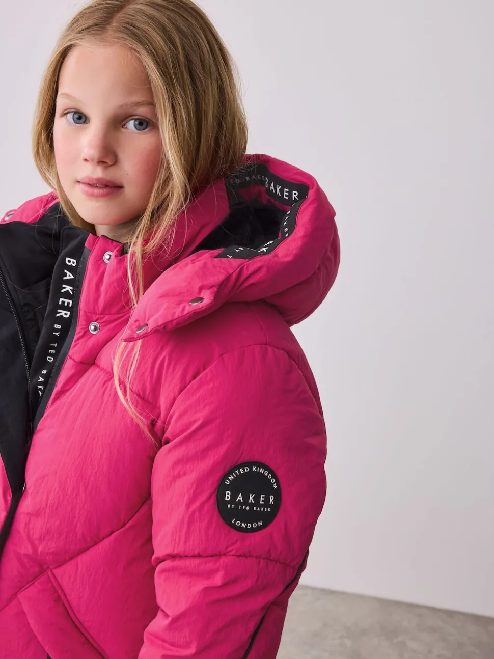 Baker by Ted Baker Girls Shower Resistant Longline Padded Coat