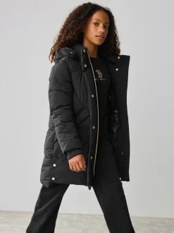 Baker by Ted Baker Girls Shower Resistant Longline Padded Coat