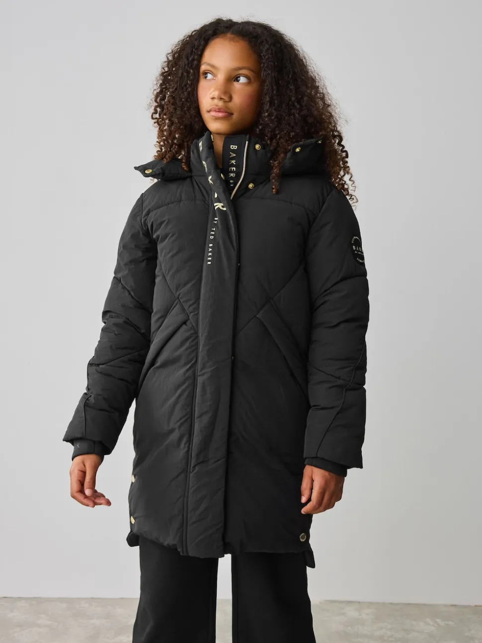 Baker by Ted Baker Girls Shower Resistant Longline Padded Coat