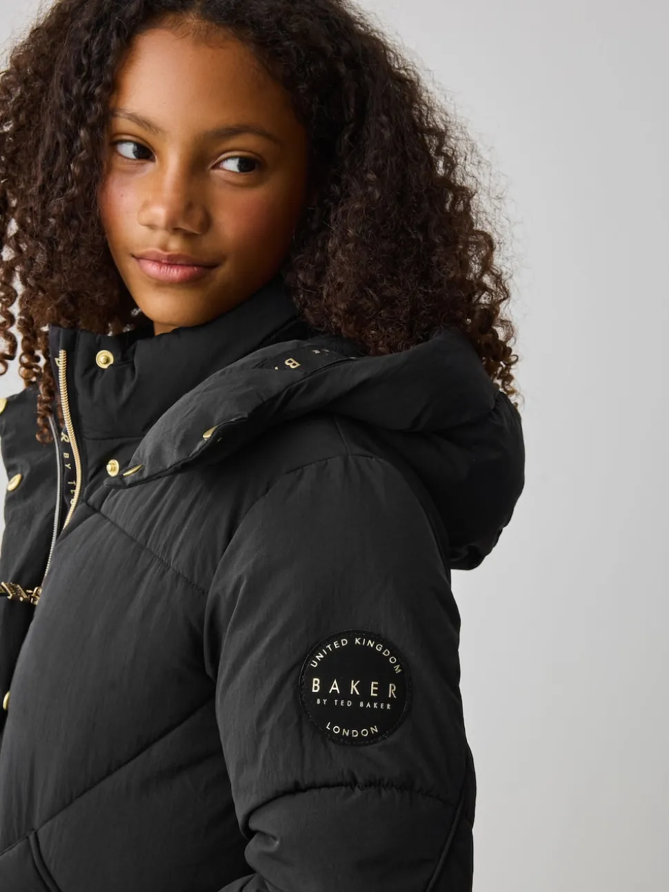 Baker by Ted Baker Girls Shower Resistant Longline Padded Coat