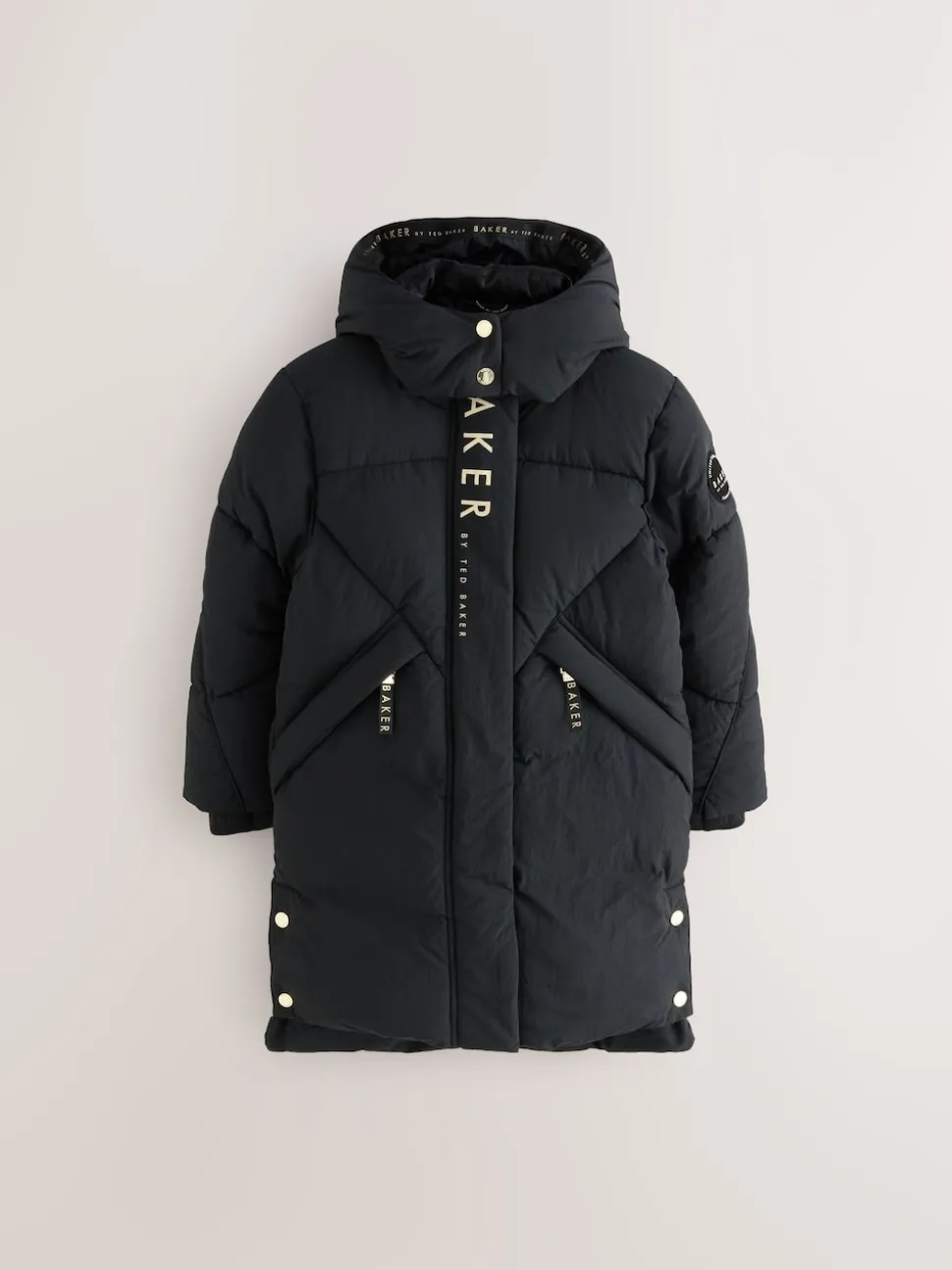 Baker by Ted Baker Girls Shower Resistant Longline Padded Coat