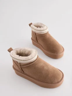 Baker by Ted Baker Girls Water Repellent Cosy Suede Boots