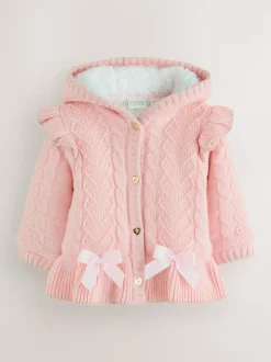Baker by Ted Baker Knitted Bow Detail Coatigan