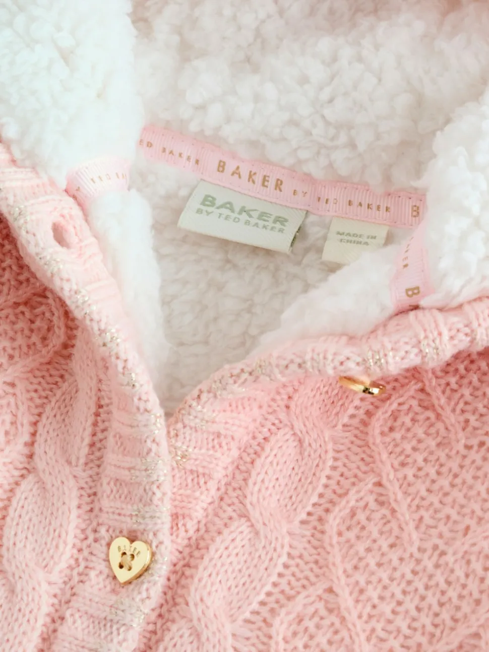 Baker by Ted Baker Knitted Bow Detail Coatigan