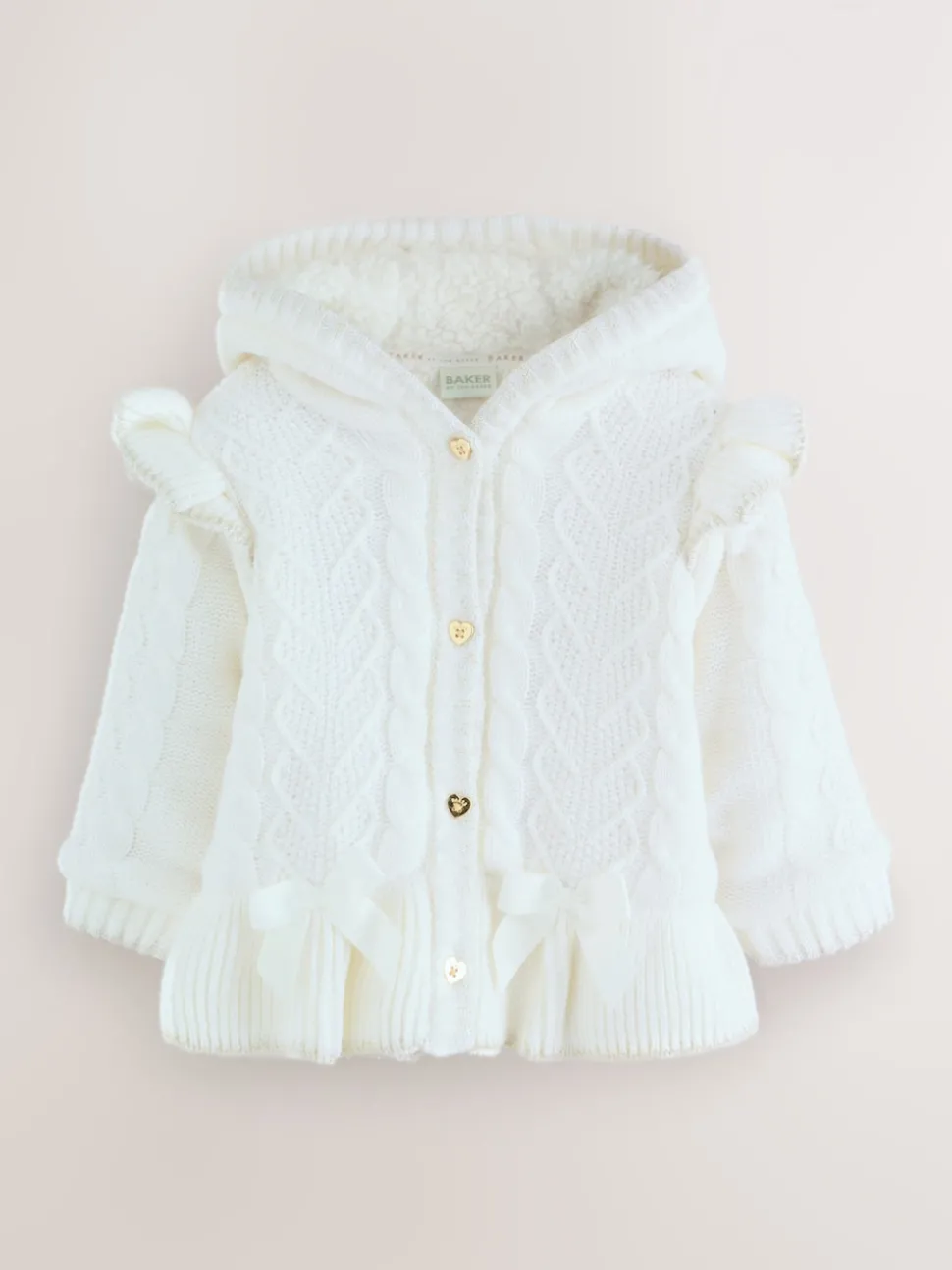 Baker by Ted Baker Knitted Bow Detail Coatigan