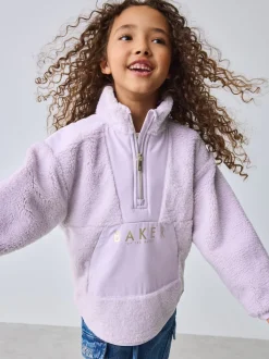 Baker by Ted Baker Lilac Purple Borg Mix Panel Fleece