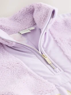 Baker by Ted Baker Lilac Purple Borg Mix Panel Fleece