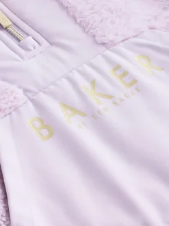 Baker by Ted Baker Lilac Purple Borg Mix Panel Fleece
