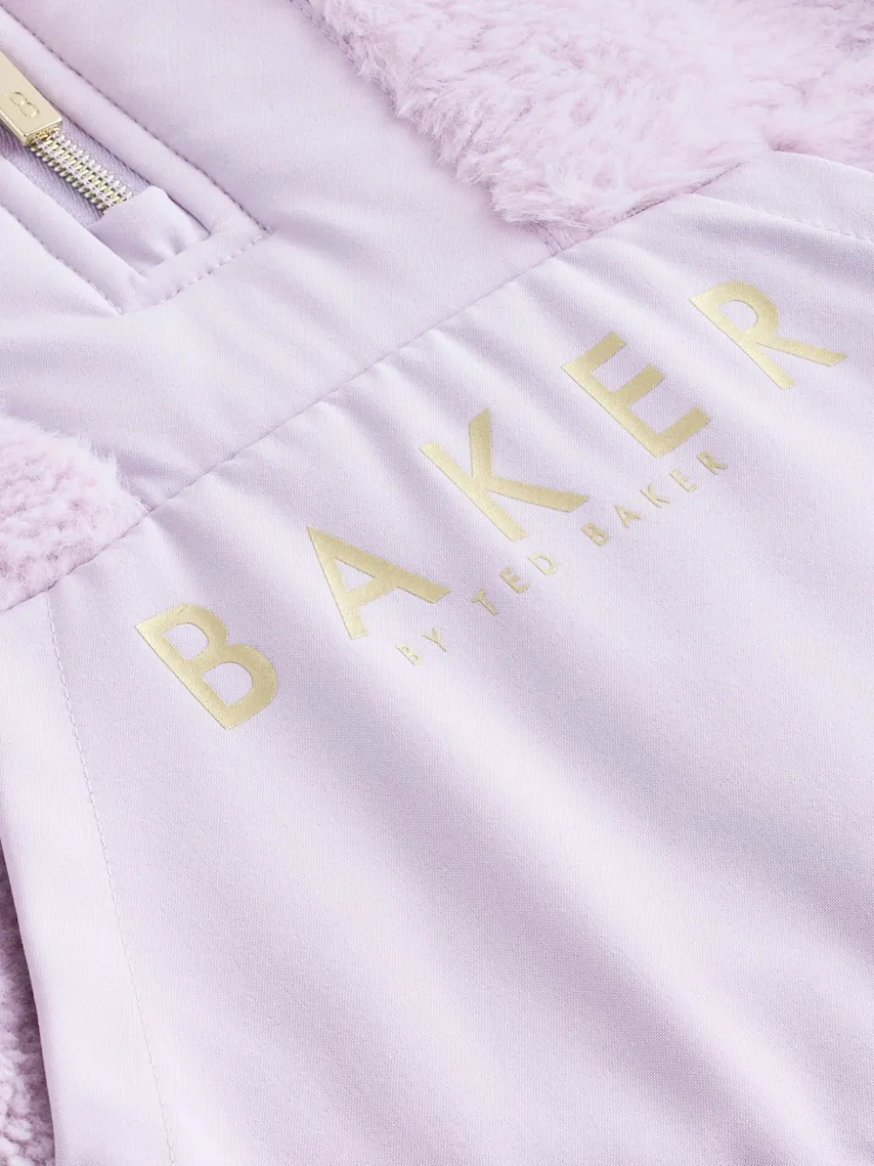 Baker by Ted Baker Lilac Purple Borg Mix Panel Fleece
