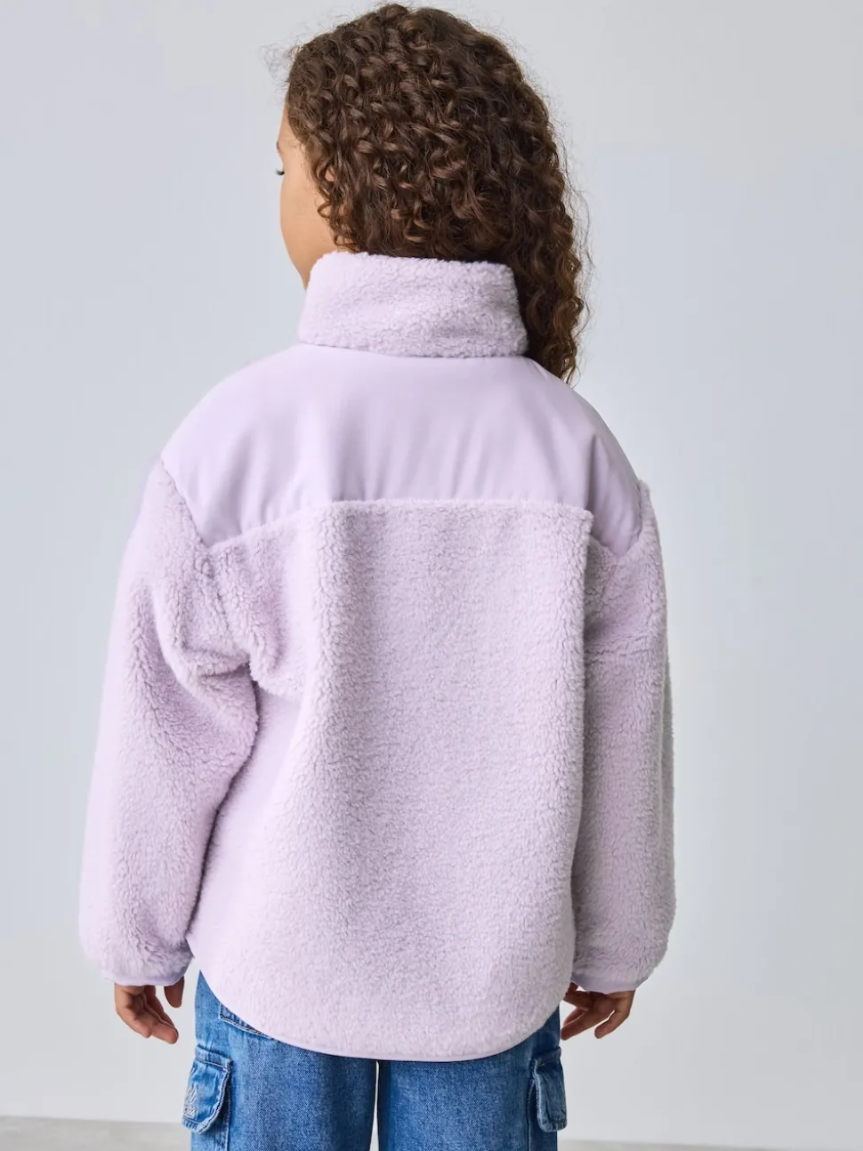 Baker by Ted Baker Lilac Purple Borg Mix Panel Fleece