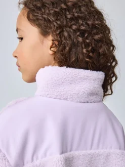 Baker by Ted Baker Lilac Purple Borg Mix Panel Fleece