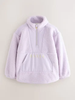 Baker by Ted Baker Lilac Purple Borg Mix Panel Fleece