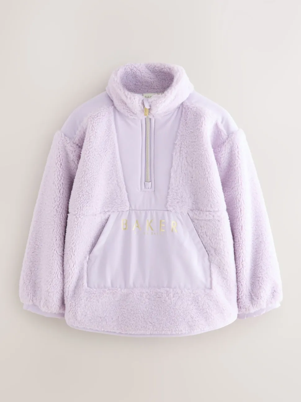 Baker by Ted Baker Lilac Purple Borg Mix Panel Fleece