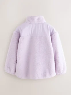 Baker by Ted Baker Lilac Purple Borg Mix Panel Fleece