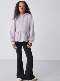 Baker by Ted Baker Lilac Purple Premium Bubble Hem Peplum Hoodie