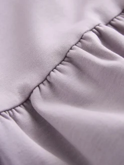 Baker by Ted Baker Lilac Purple Premium Bubble Hem Peplum Hoodie