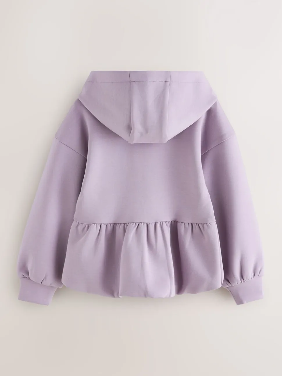 Baker by Ted Baker Lilac Purple Premium Bubble Hem Peplum Hoodie
