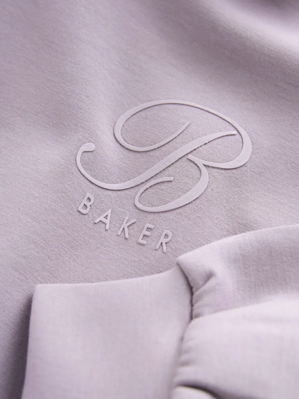 Baker by Ted Baker Lilac Purple Premium Bubble Hem Peplum Hoodie