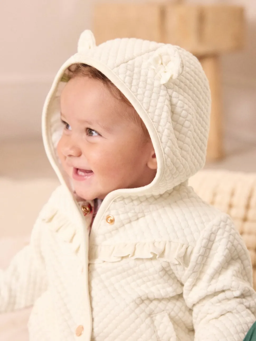 Baker by Ted Baker Lurex Quilted Hooded Jacket