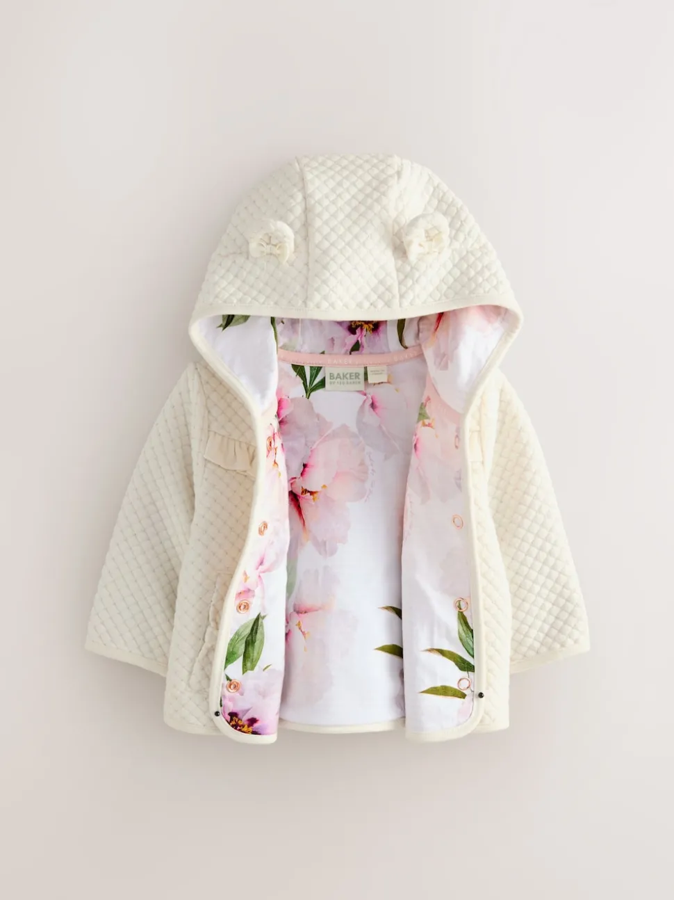 Baker by Ted Baker Lurex Quilted Hooded Jacket
