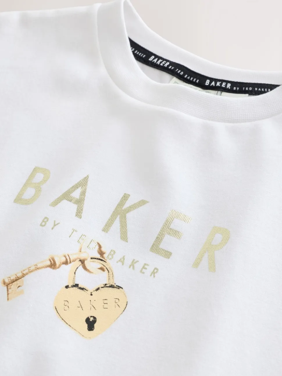 Baker by Ted Baker Navy 2 Piece Peplum Hem T-Shirt & Printed Leggings Set