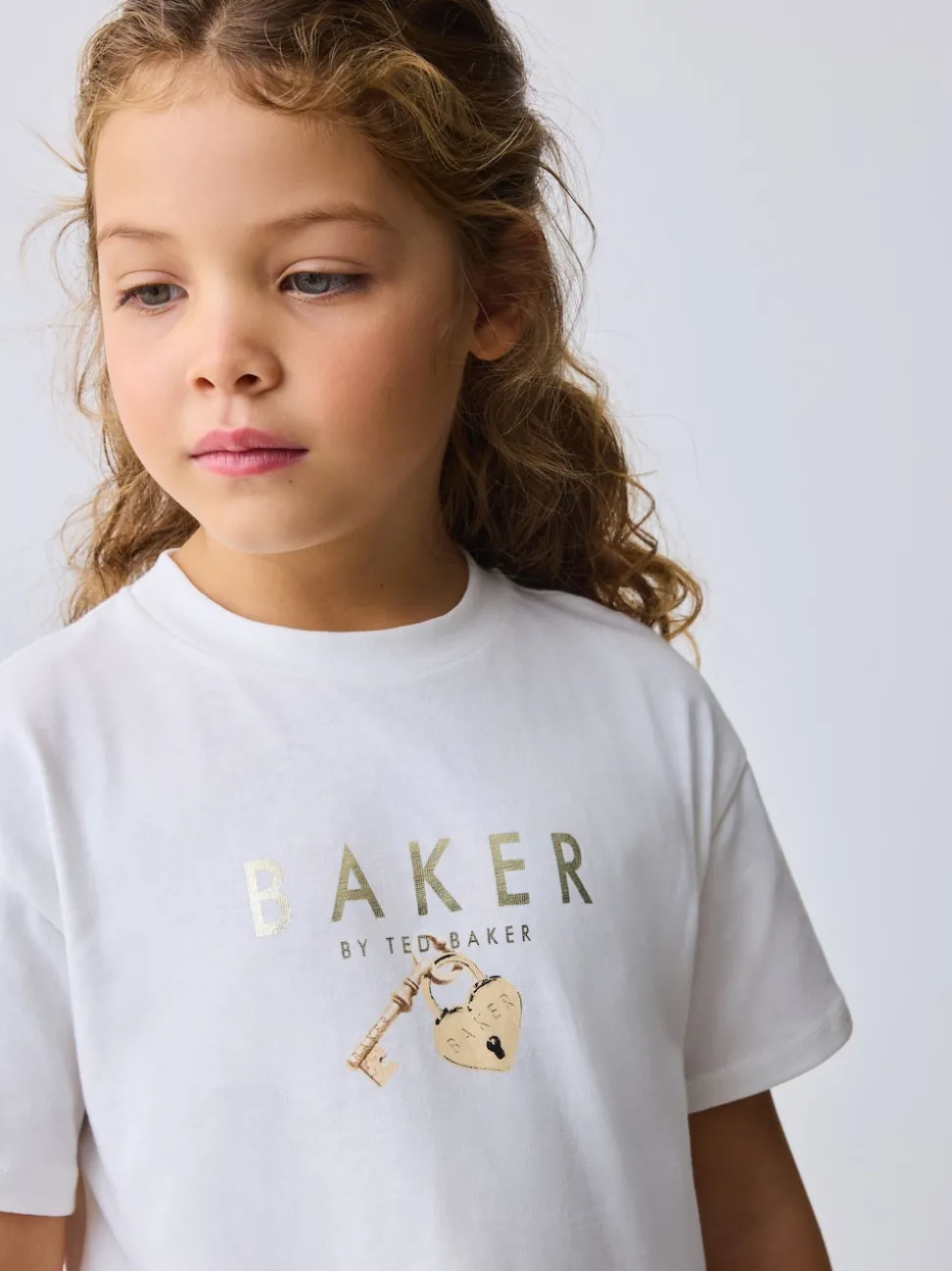 Baker by Ted Baker Navy 2 Piece Peplum Hem T-Shirt & Printed Leggings Set