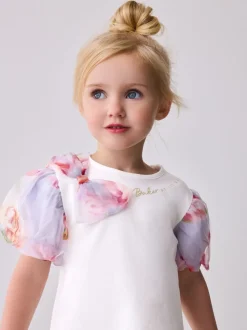 Baker by Ted Baker Organza Sleeve Bow Detail Top & Legging 2 Piece Set