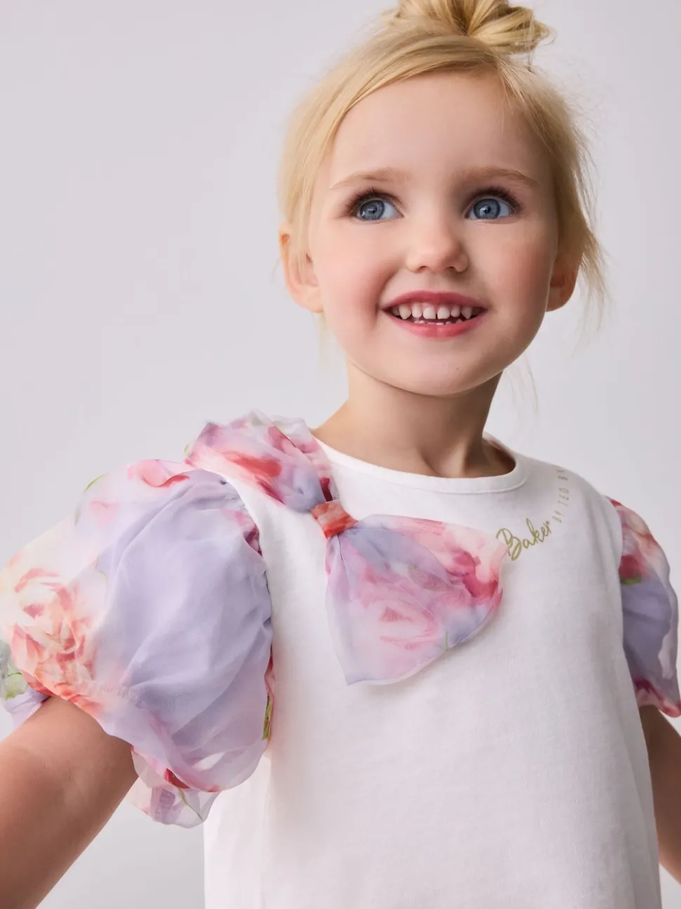 Baker by Ted Baker Organza Sleeve Bow Detail Top & Legging 2 Piece Set
