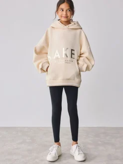 Baker by Ted Baker Oversized Stone Foil Branded Hoodie and Leggings Set 2 Piece